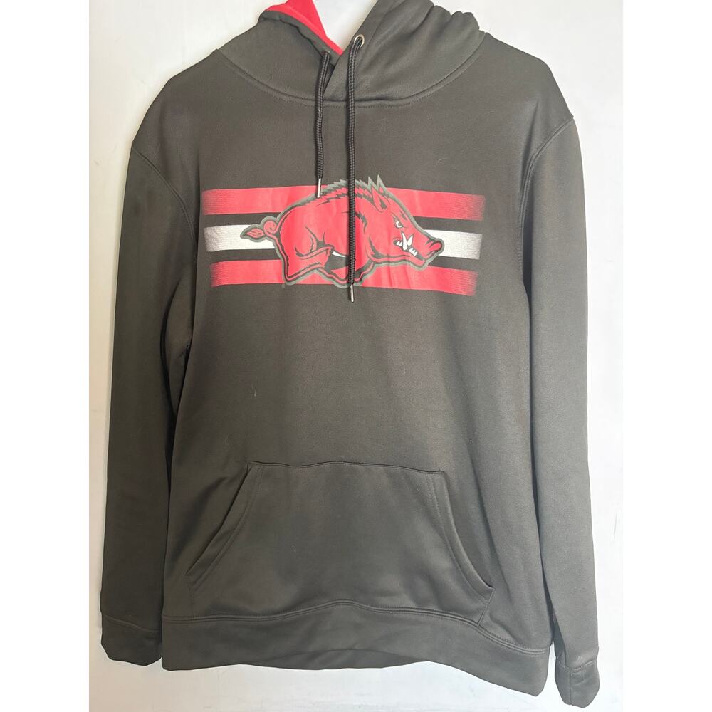 Arkansas Razorbacks Hoodie Gray Red Size L